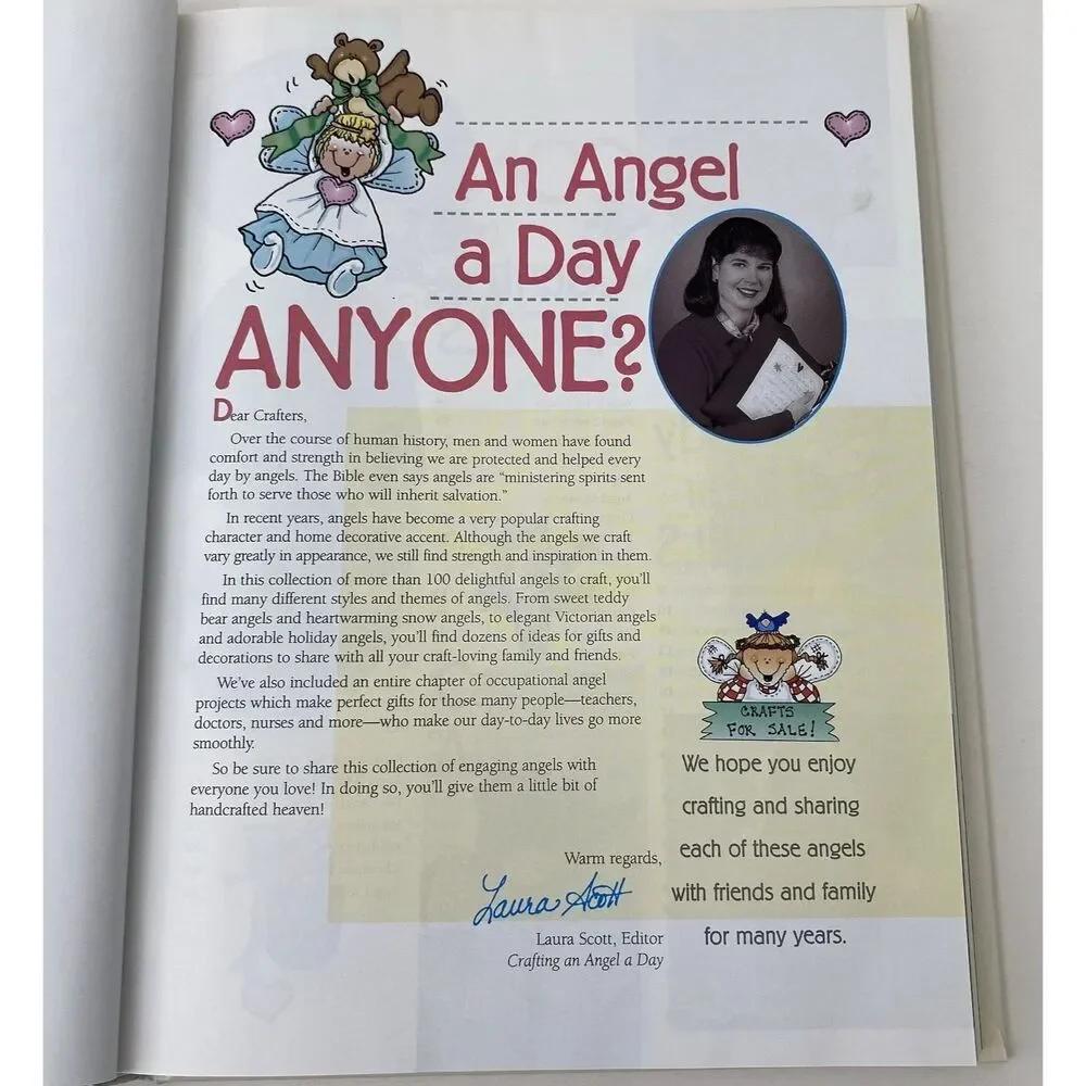 Angel a Day & Easy Holiday Crafting Books-Lot Of 2 By Laura Scott (Hardcover)
